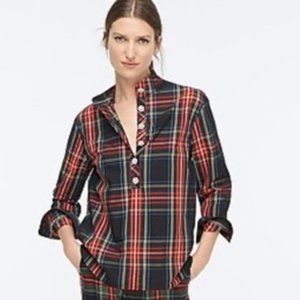 J Crew Jeweled Button Popover Tunic